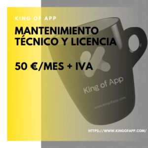 Servicio de mantenimiento técnico y licencia app España